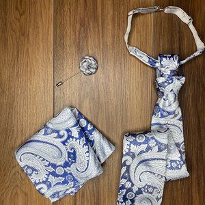 The Kanji (Silver, White And Blue Paisley)